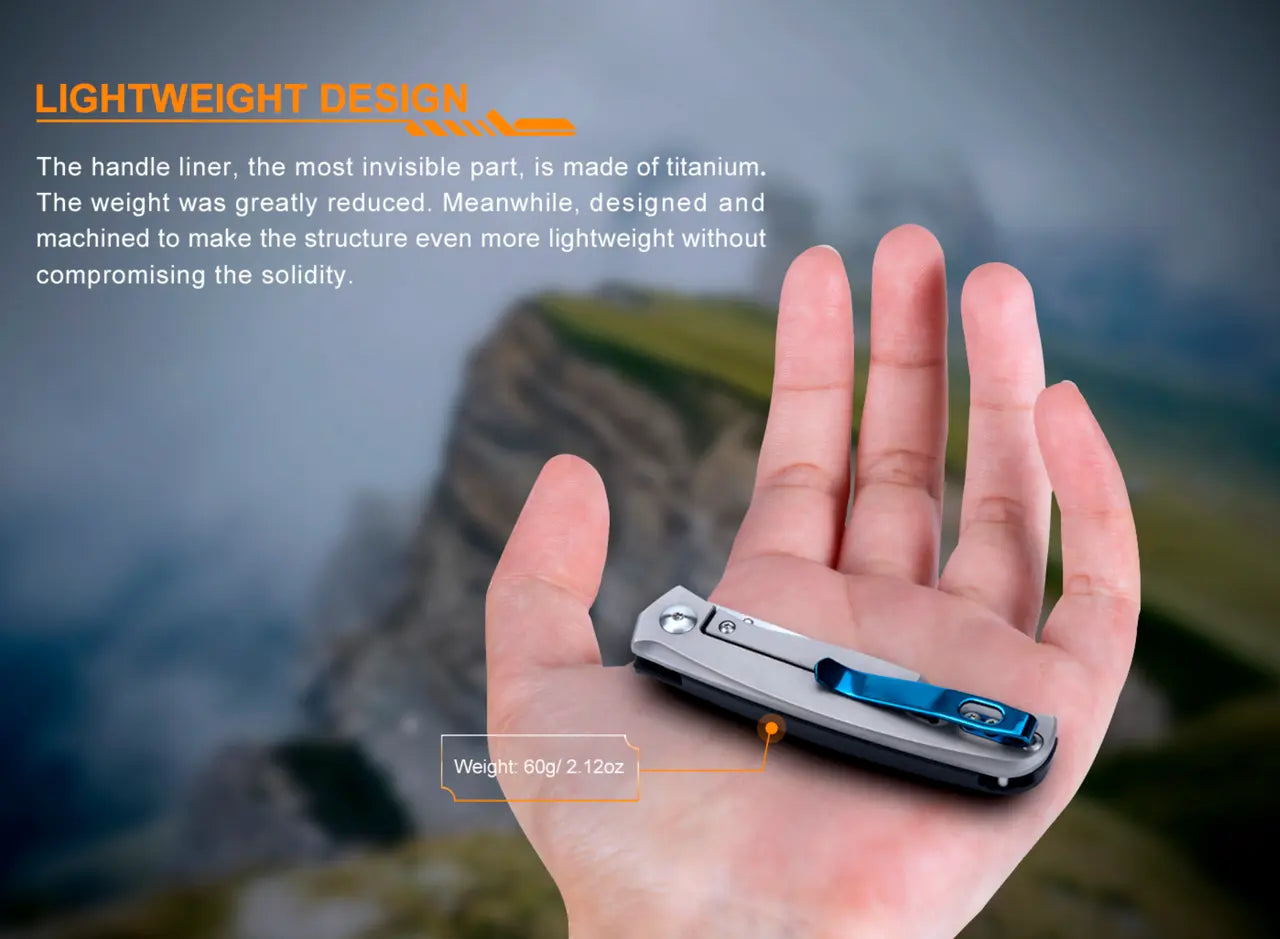 Fenix Ruike Framelock Folding Knife with Titanium Handle - F RK-M661-TZ Fenix