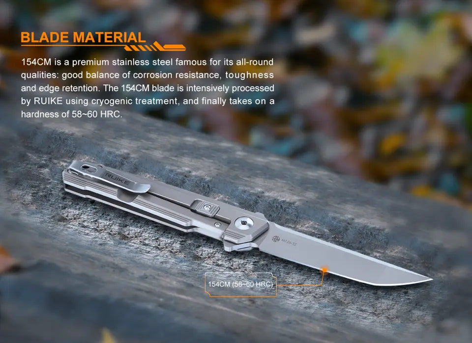 Fenix Ruike Folding Knife with Framelock Titanium Handle - F RK-M126TZ Fenix