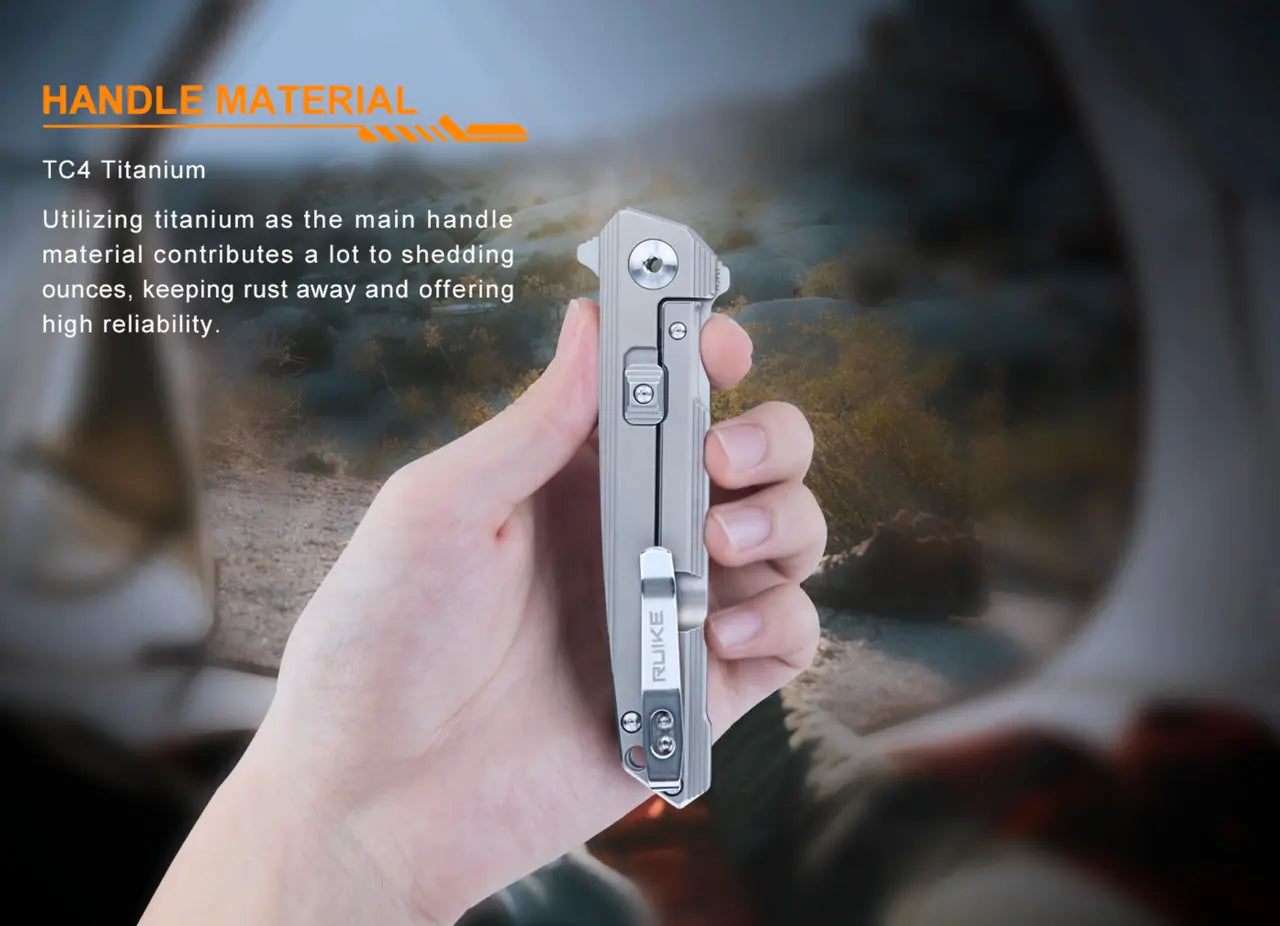 Fenix Ruike Folding Knife with Framelock Titanium Handle - F RK-M126TZ Fenix