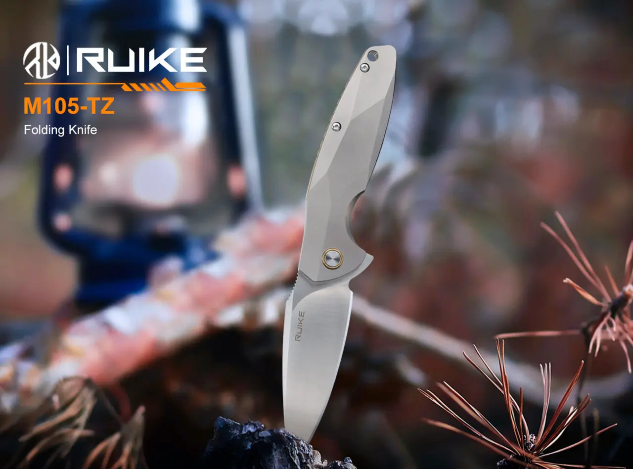 Fenix Ruike Folding Knife with Gray Titanium Handle - F RK-M105TZ Fenix