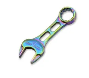 ASAHI LIGHTOOL Mini Combination Wrench 6mm Ion Plated Metal Titanium Color - LCWU006R 