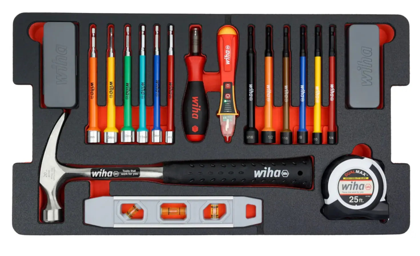 WIHA 194 Piece Premium Kit In Rolling Tool Box - 92100 Wiha