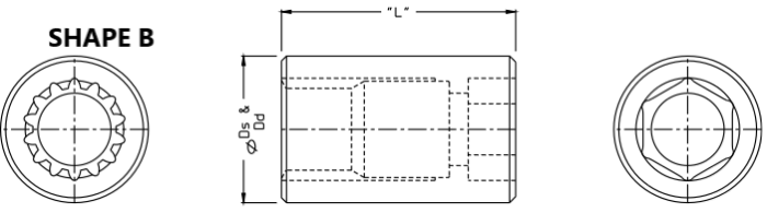 Wright Tool No. 5 Spline Drive 6-Point Standard Black Oxide Impact Socket, 1-5/16 in - WT 5842 Socket