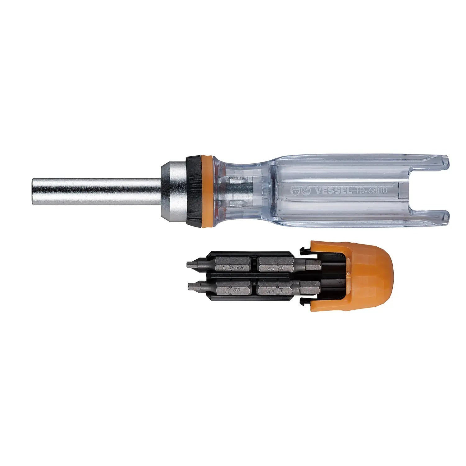 Vessel CRYSTALINE Ratchet Screwdriver with 8PC. Insert Bit No.TD-6808MG Vessel Tools