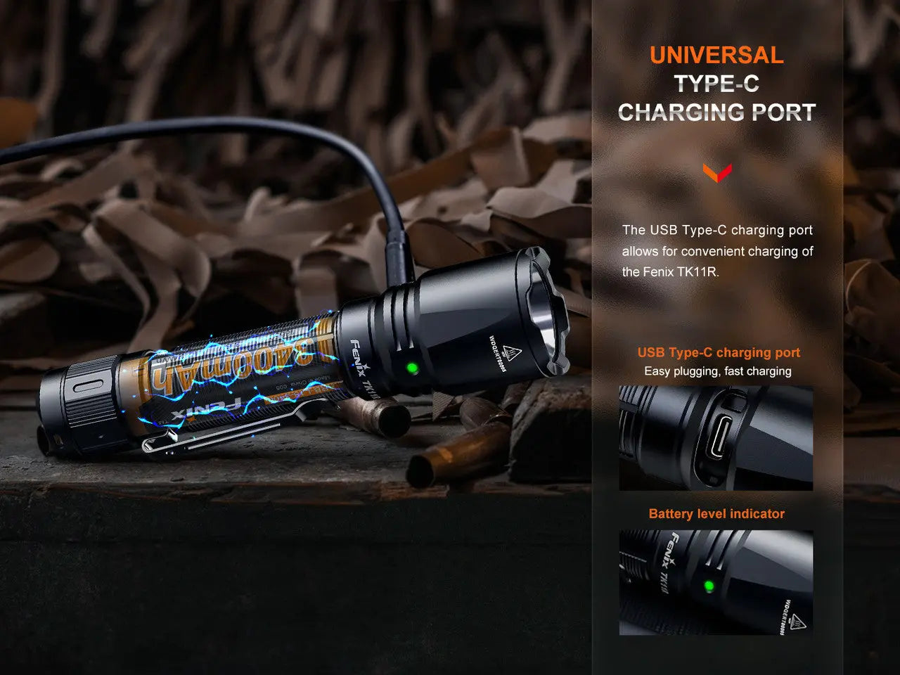 Fenix 1600 Lumen High-Performance Tactical Flashlight - F FX-TK11R Fenix
