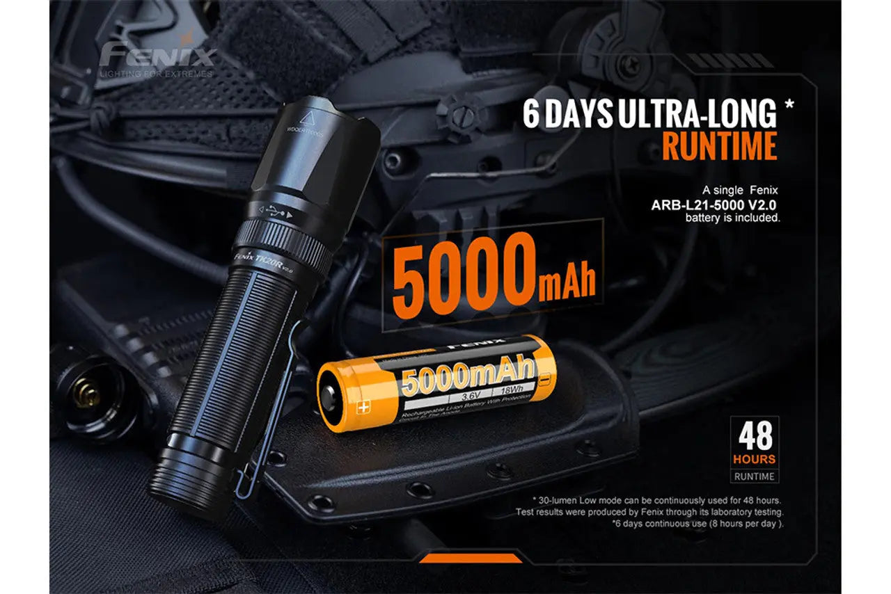 Fenix 3000 Lumen Rechargeable Flashlight - F FX-TK20R-V2 Fenix
