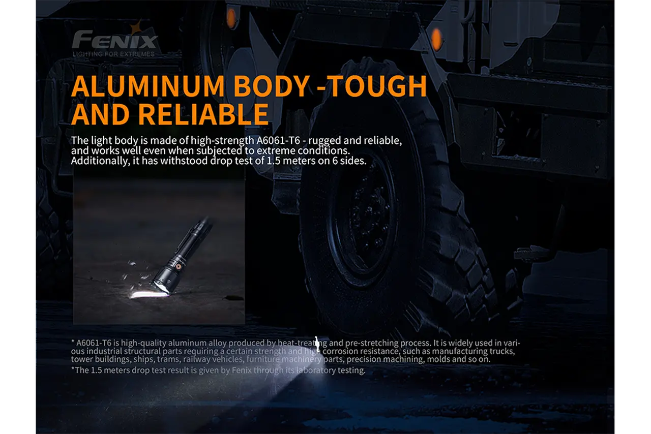 Fenix 1500 Lumen Tactical Rechargeable Flashlight - F FX-TK26R Fenix