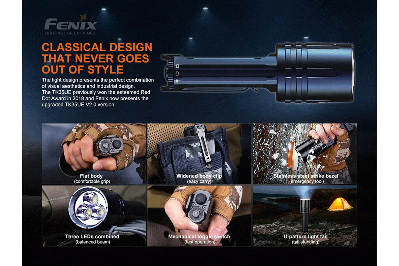 Fenix 5000 Lumen V2.0 Tactical Flashlight - F FX-TK35UEV2 Fenix