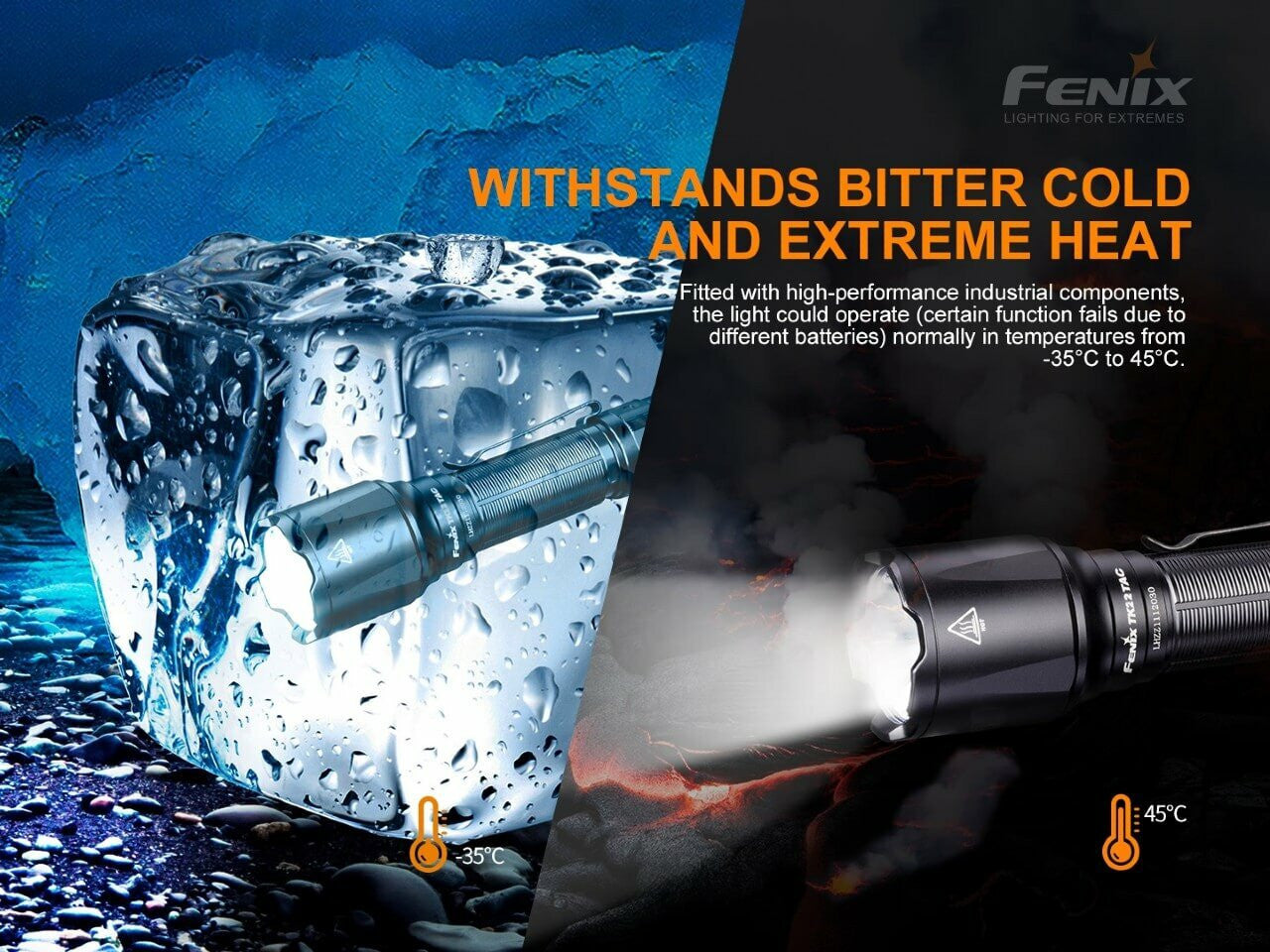 Fenix 2800 Lumen TAC Tactical Flashlight - F FX-TK22TAC