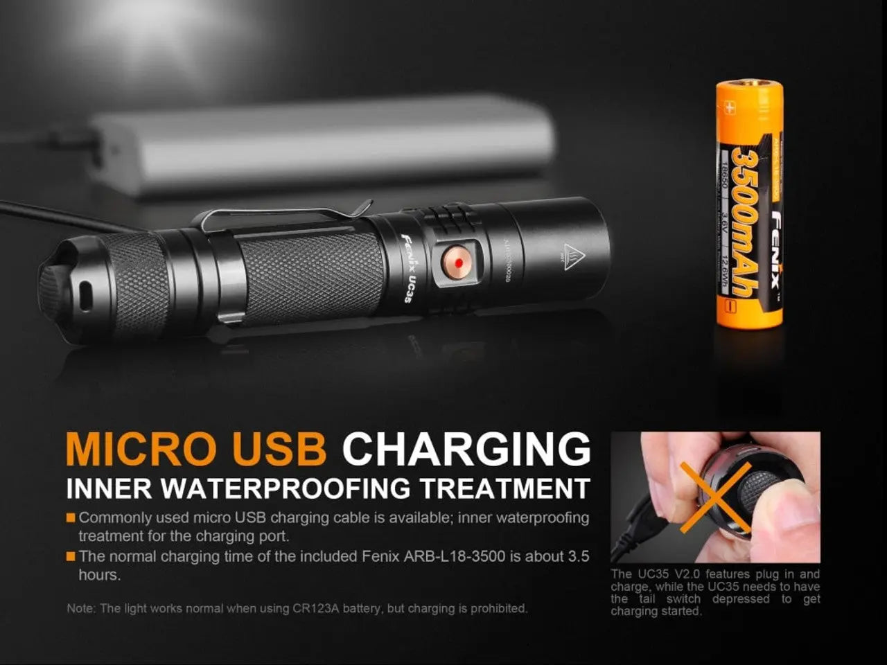 Fenix 1000 Lumen Rechargeable Flashlight - F FX-UC35V2.0 Fenix