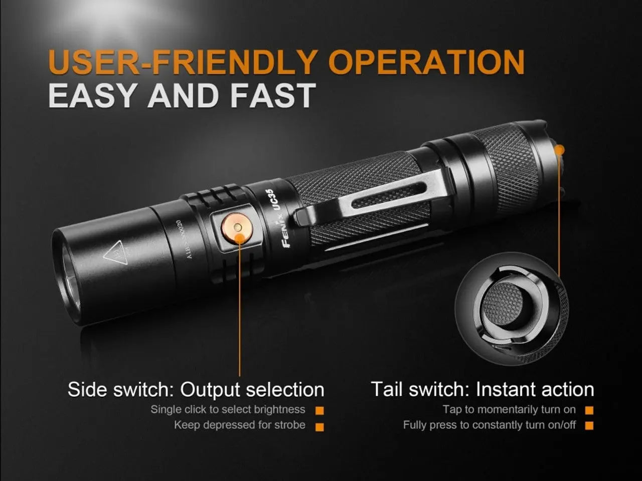 Fenix 1000 Lumen Rechargeable Flashlight - F FX-UC35V2.0 Fenix