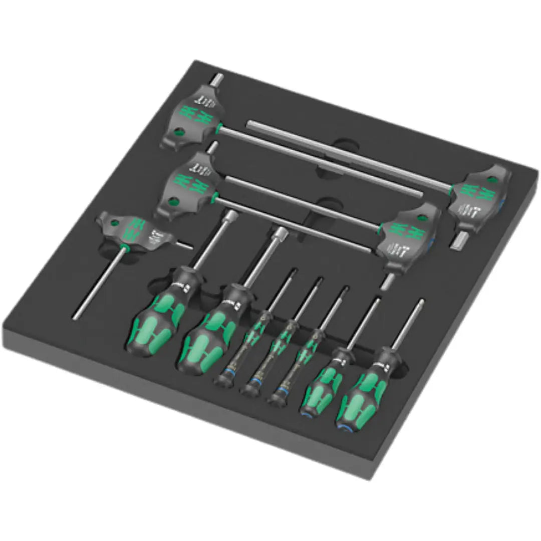 WERA 9713 Foam insert Hex screwdriver set 1, 12 pieces 05150104001 Wera