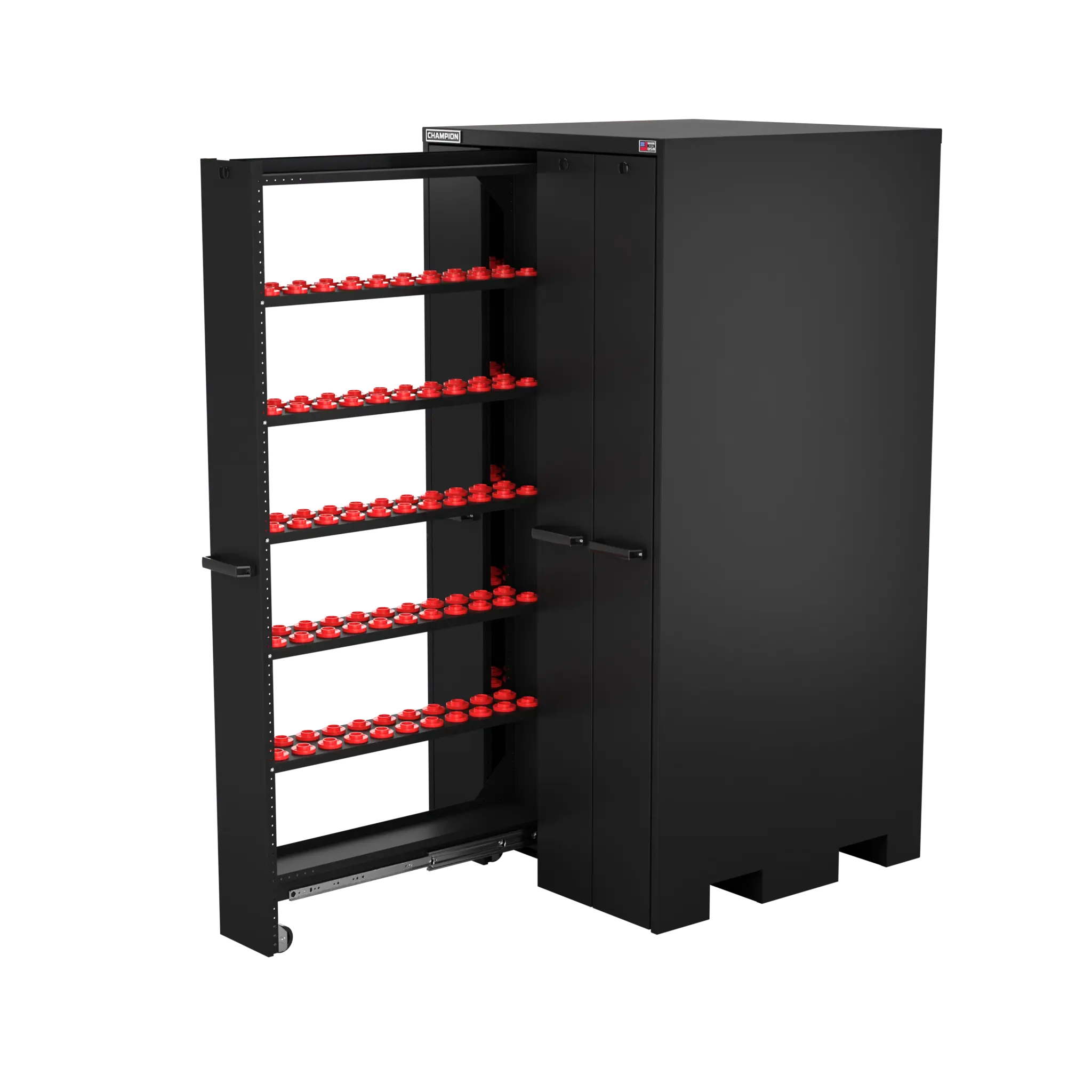 Champion Tool 4-Drawer Vertical Storage Cabinet with 440 CAT30 Tool Capacity, 40 W x 84 H x 41 D in - CM VSC30 Champion Tool Storage