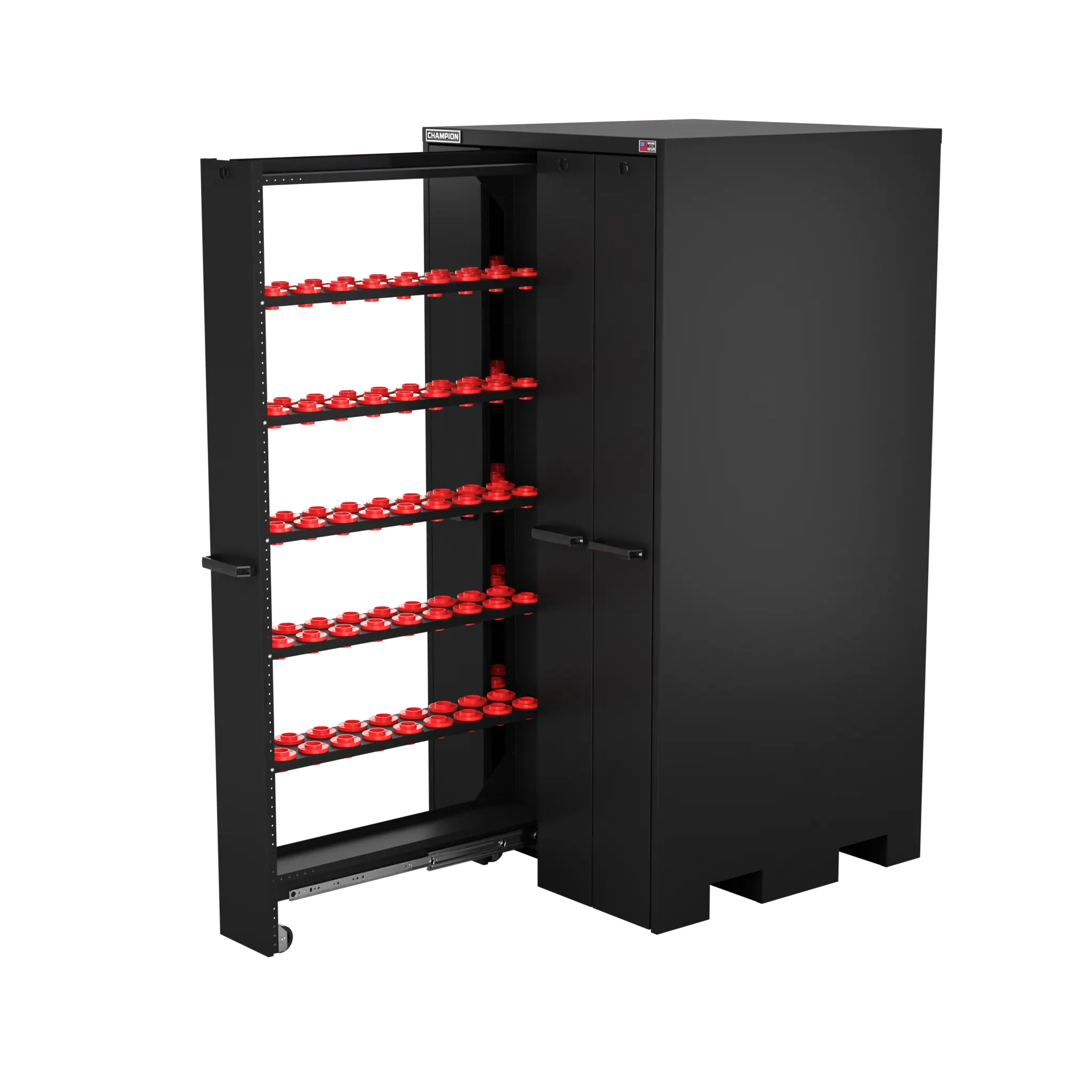 Champion Tool 4-Drawer Vertical Storage Cabinet with 360 CAT40 Tool Capacity, 40 W x 84 H x 41 D in - CM VSC40 Champion Tool Storage