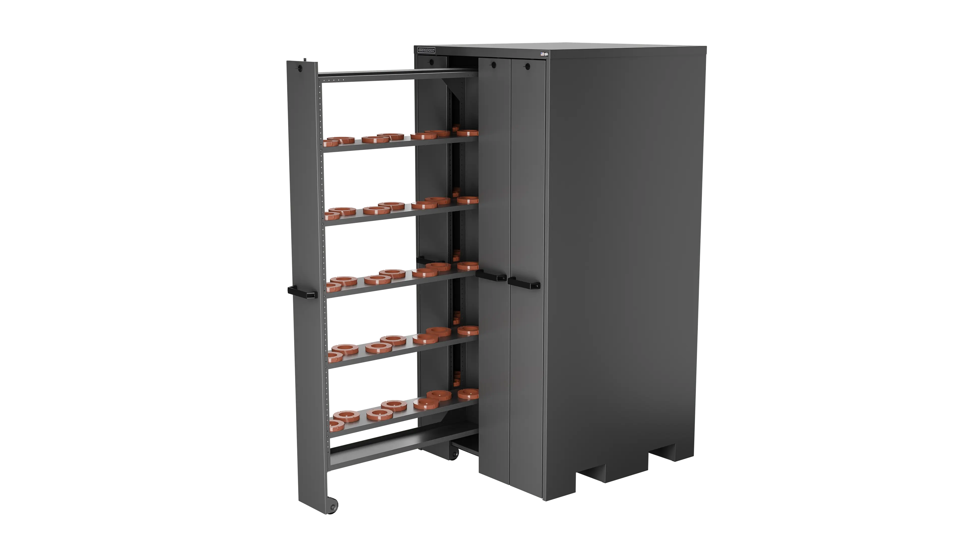 Champion Tool 4-Drawer Vertical Storage Cabinet with 160 HSK100 Tool Capacity, 40 W x 84 H x 41 D in - CM VSCH100 Champion Tool Storage