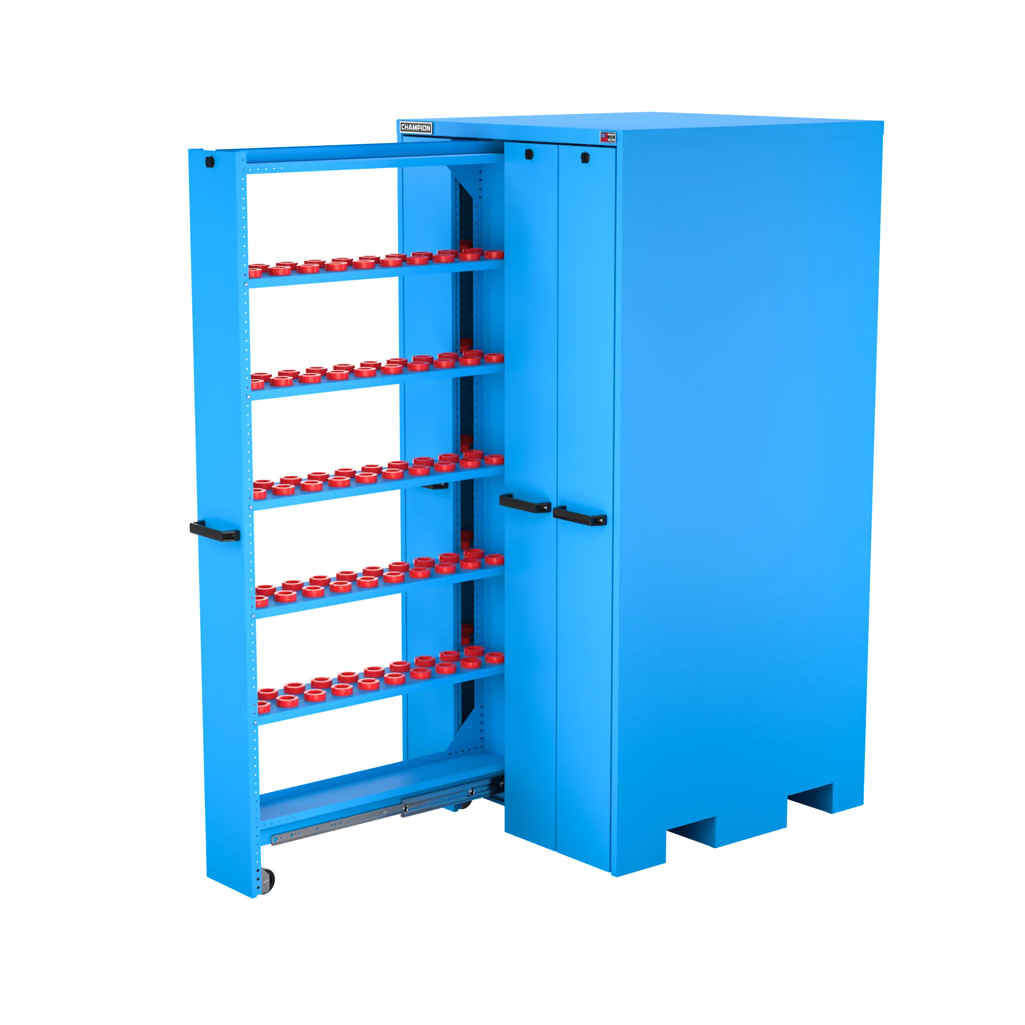 Champion Tool 4-Drawer Vertical Storage Cabinet with 400 HSK40 Tool Capacity, 40 W x 84 H x 41 D in - CM VSCH40 Champion Tool Storage