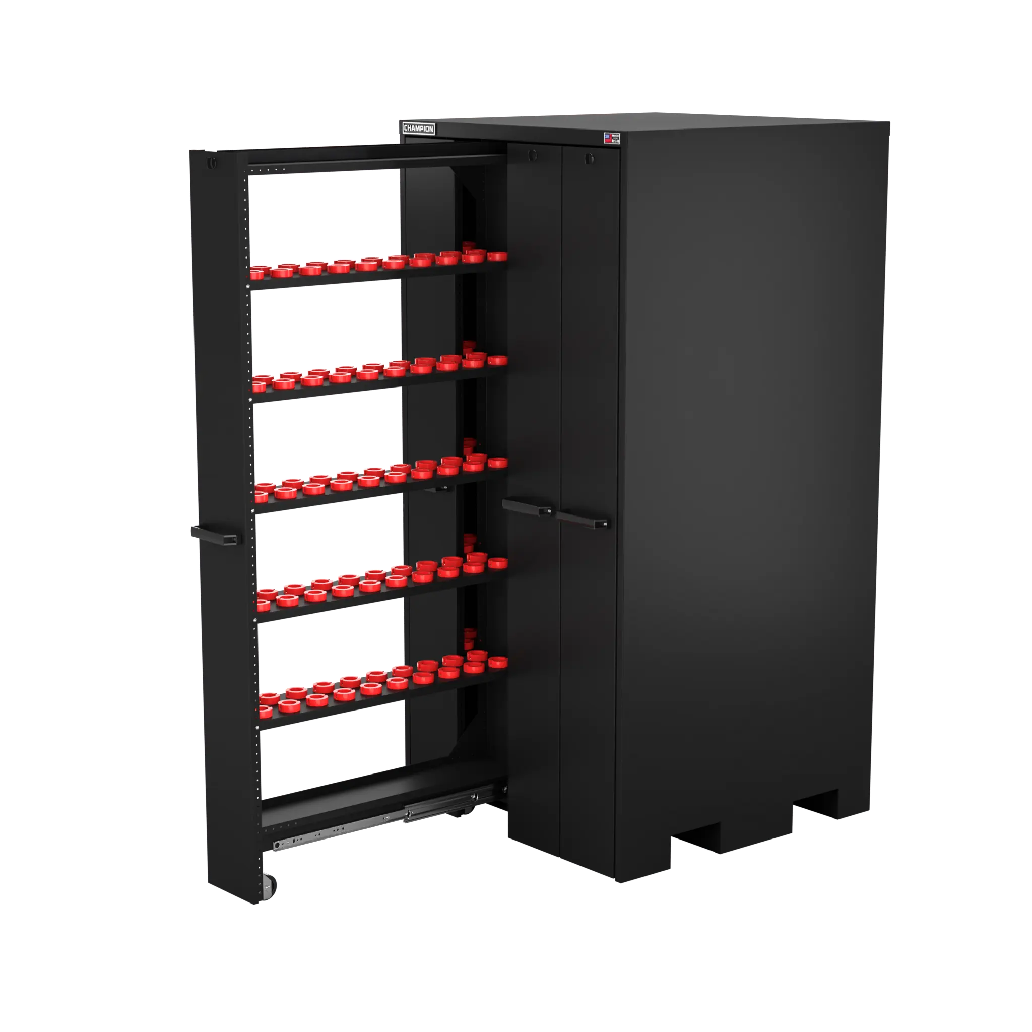 Champion Tool 4-Drawer Vertical Storage Cabinet with 400 HSK40 Tool Capacity, 40 W x 84 H x 41 D in - CM VSCH40 Champion Tool Storage