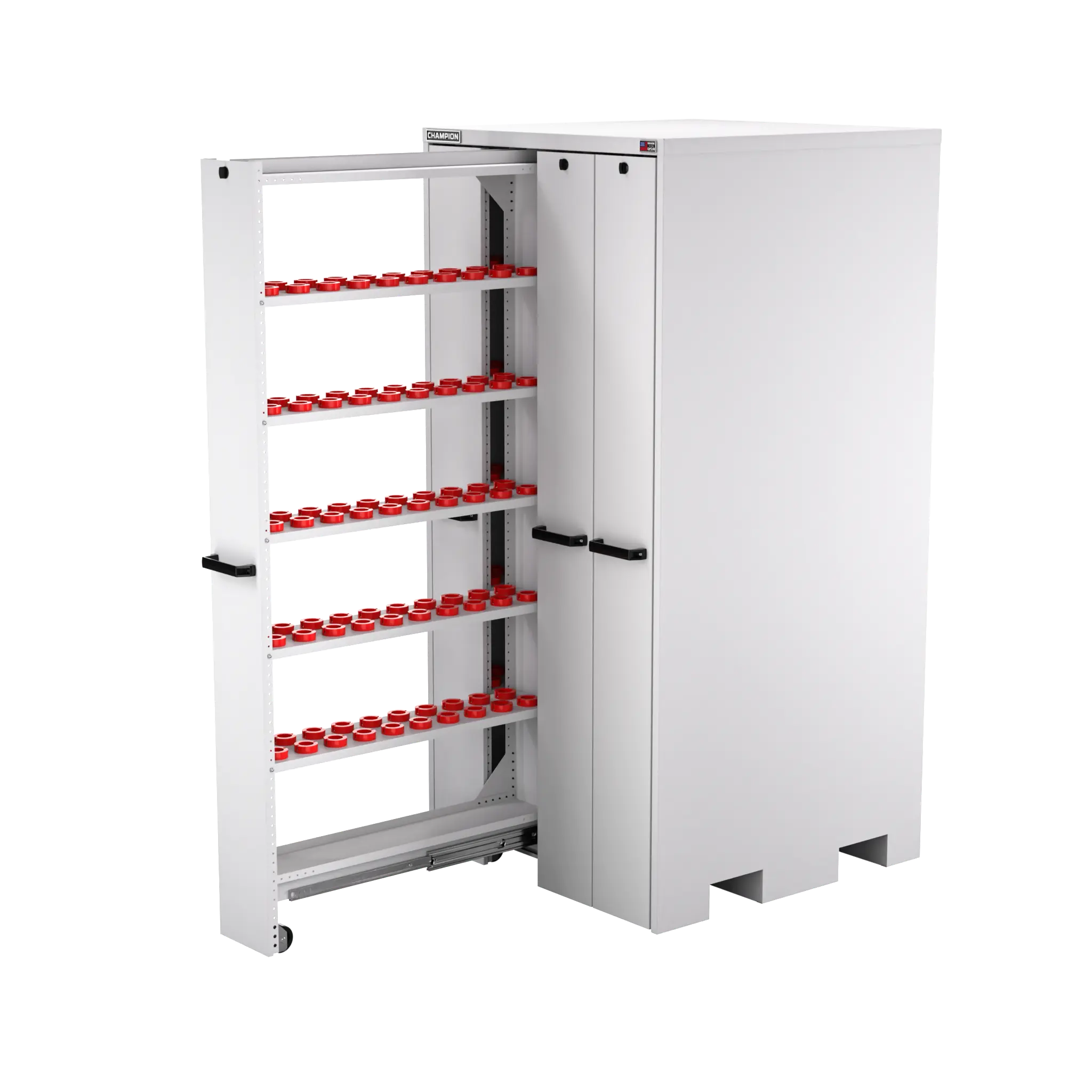 Champion Tool 4-Drawer Vertical Storage Cabinet with 400 HSK40 Tool Capacity, 40 W x 84 H x 41 D in - CM VSCH40 Champion Tool Storage