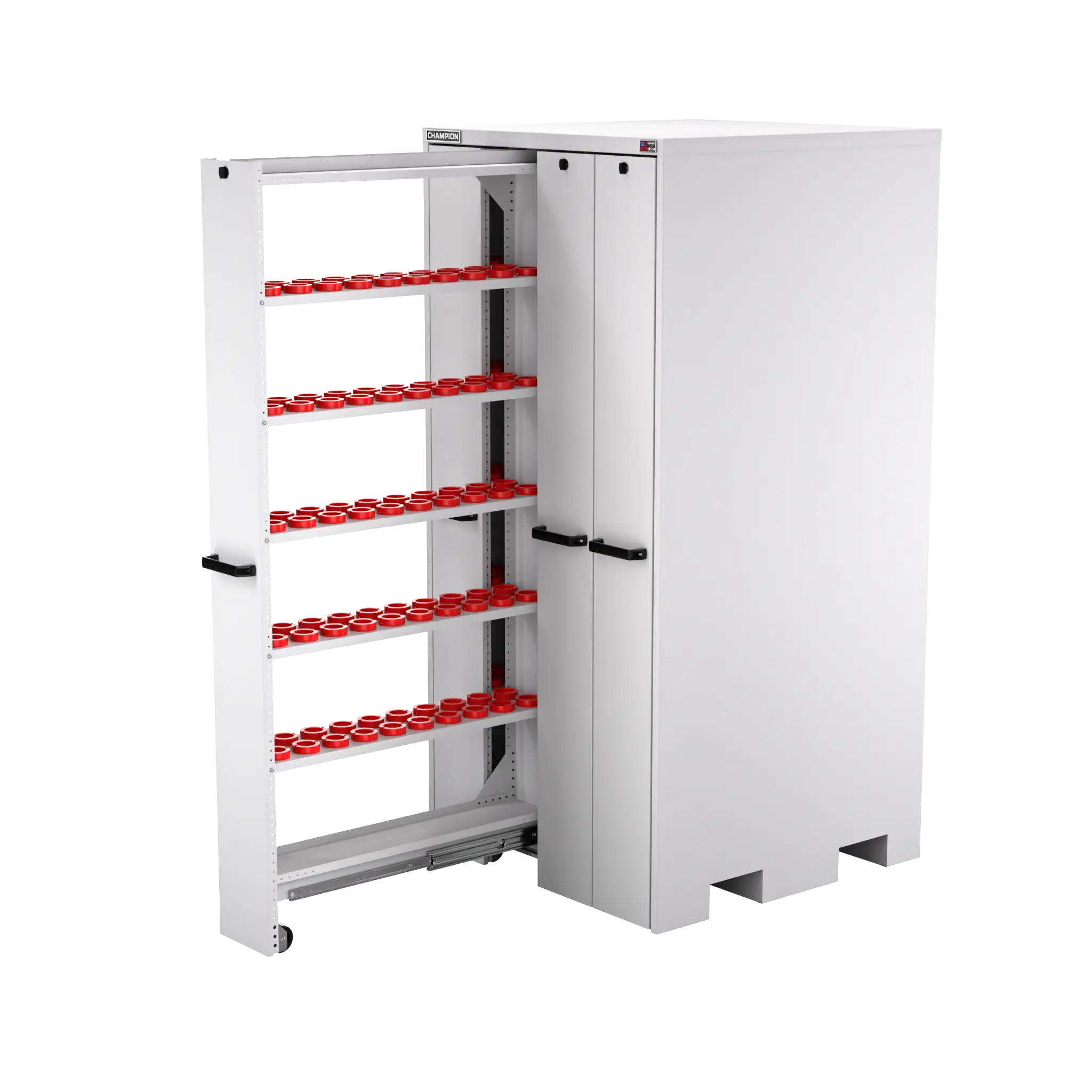 Champion Tool 4-Drawer Vertical Storage Cabinet with 400 HSK50 Tool Capacity, 40 W x 84 H x 41 D in - CM VSCH50 Champion Tool Storage