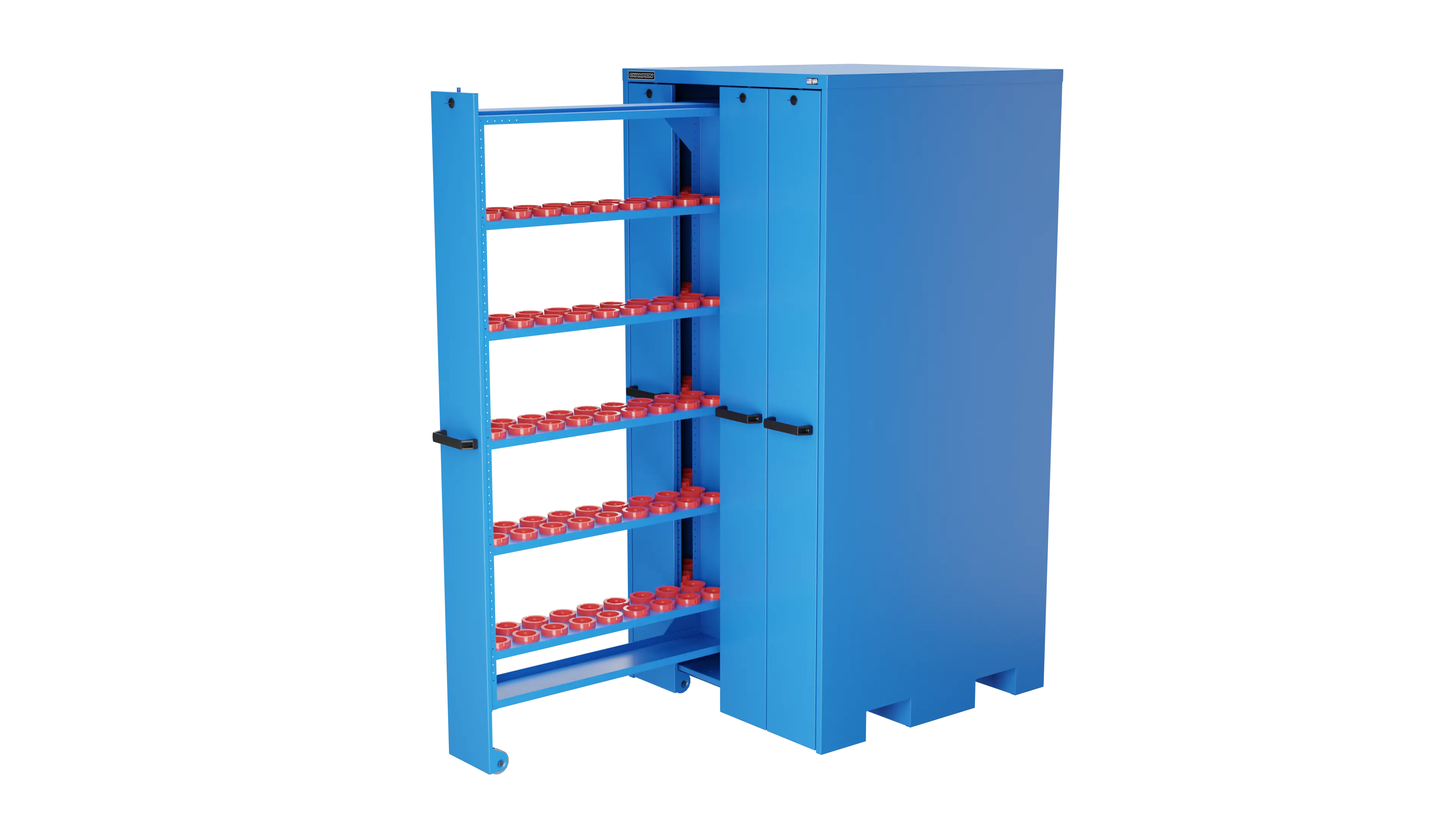 Champion Tool 4-Drawer Vertical Storage Cabinet with 360 HSK63 Tool Capacity, 40 W x 84 H x 41 D in - CM VSCH63 Champion Tool Storage