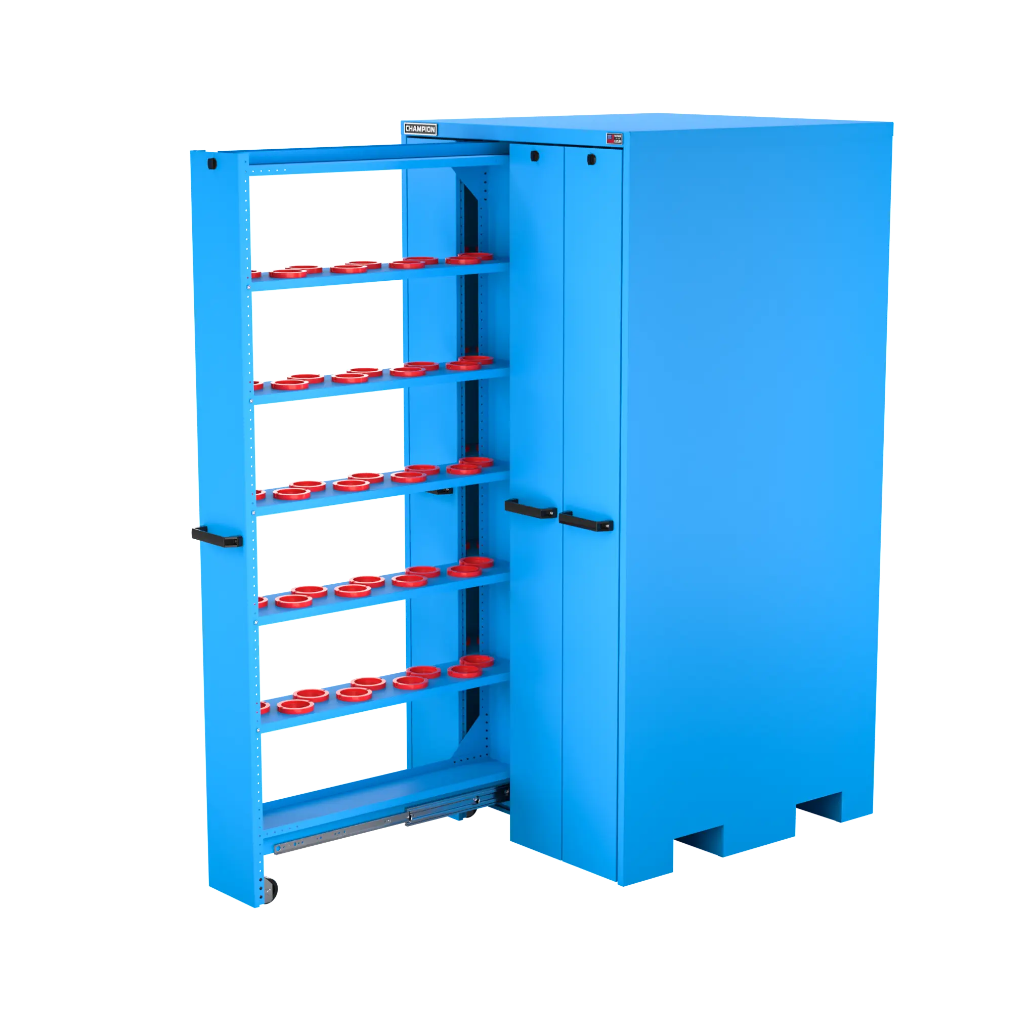 Champion Tool 4-Drawer Vertical Storage Cabinet with 240 HSK80 Tool Capacity, 40 W x 84 H x 41 D in - CM VSCH80 Champion Tool Storage