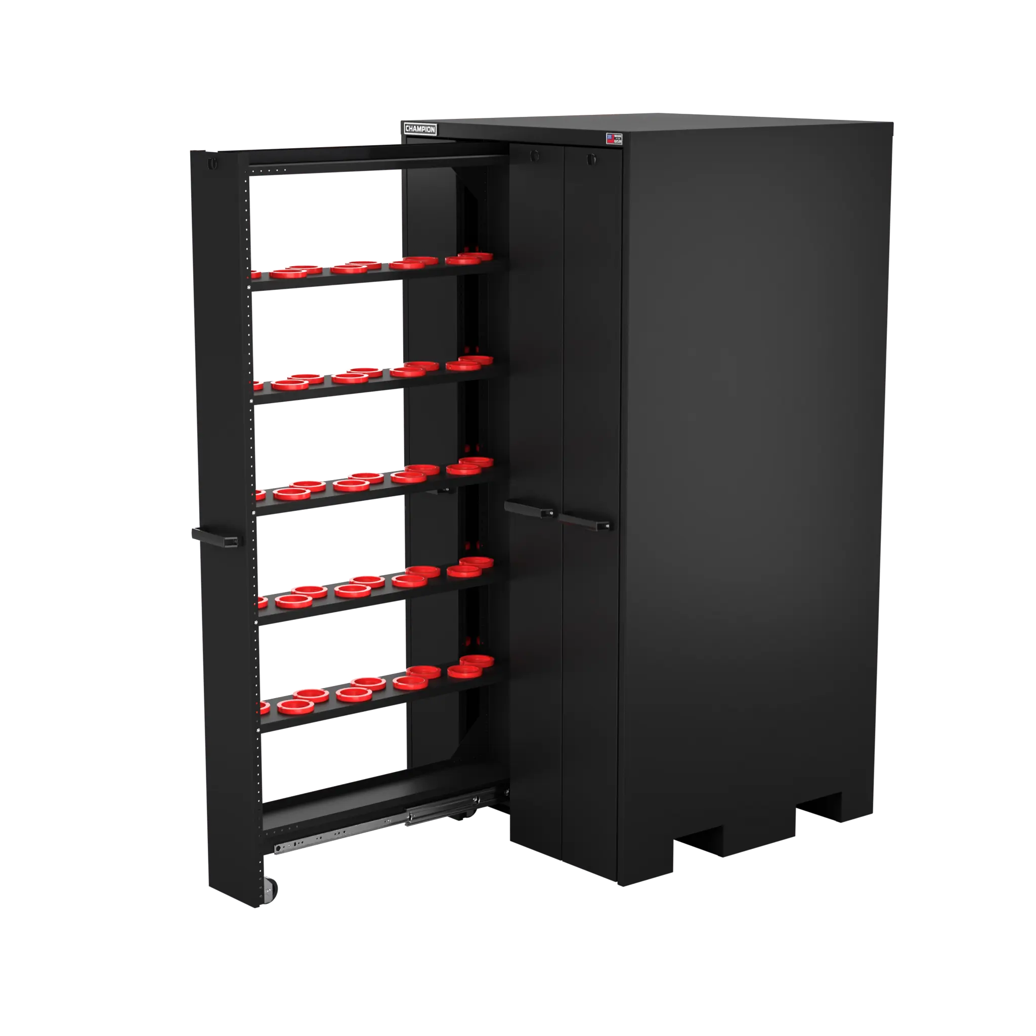 Champion Tool 4-Drawer Vertical Storage Cabinet with 240 HSK80 Tool Capacity, 40 W x 84 H x 41 D in - CM VSCH80 Champion Tool Storage