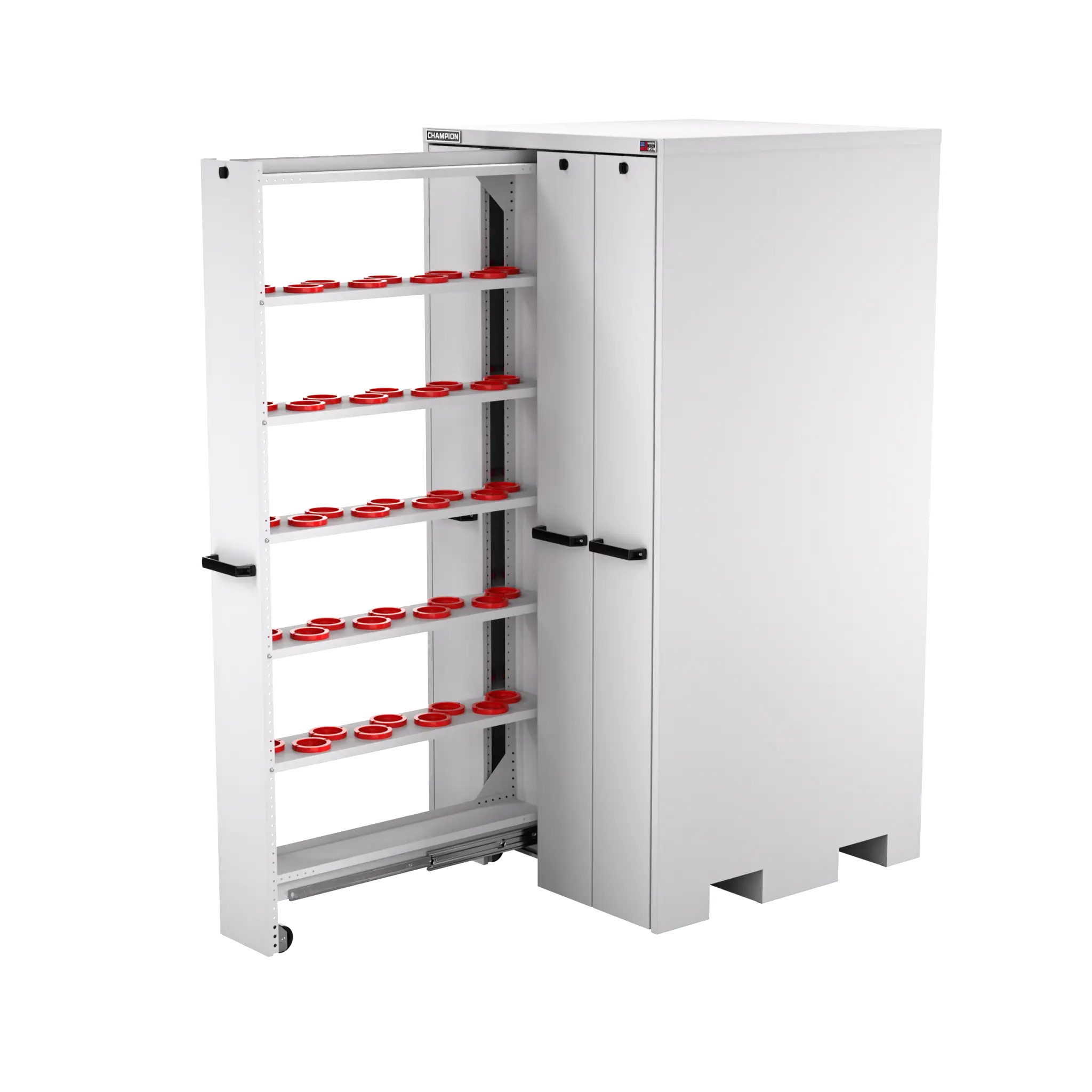 Champion Tool 4-Drawer Vertical Storage Cabinet with 240 HSK80 Tool Capacity, 40 W x 84 H x 41 D in - CM VSCH80 Champion Tool Storage