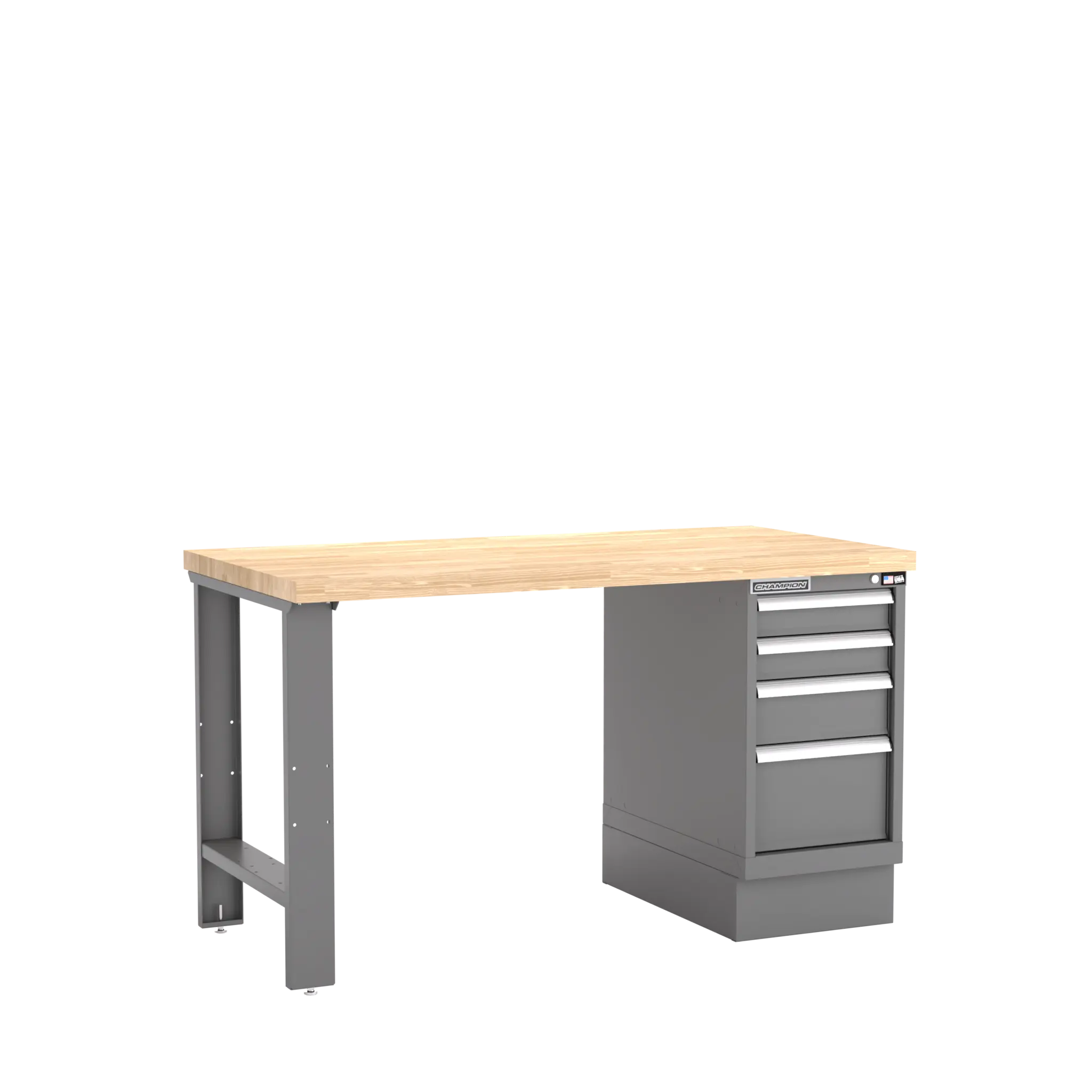 Champion Tool 4-Drawer Cabinet Workbench, 60 W x 35-1/4 H x 30 D in - CM WB200-B6030 Champion Tool Storage