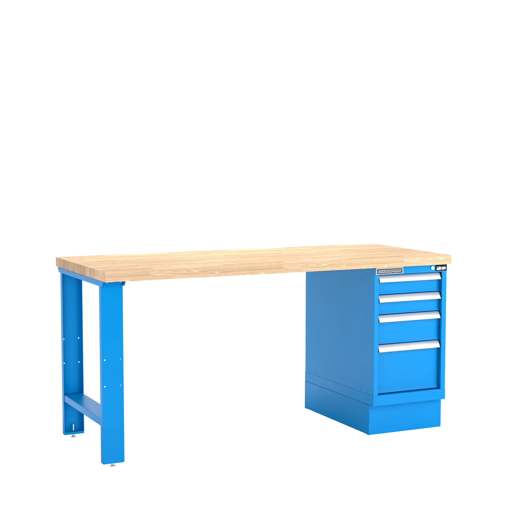 Champion Tool 4-Drawer Cabinet Workbench, 72 W x 35-1/4 H x 30 D in - CM WB200-B7230 Champion Tool Storage