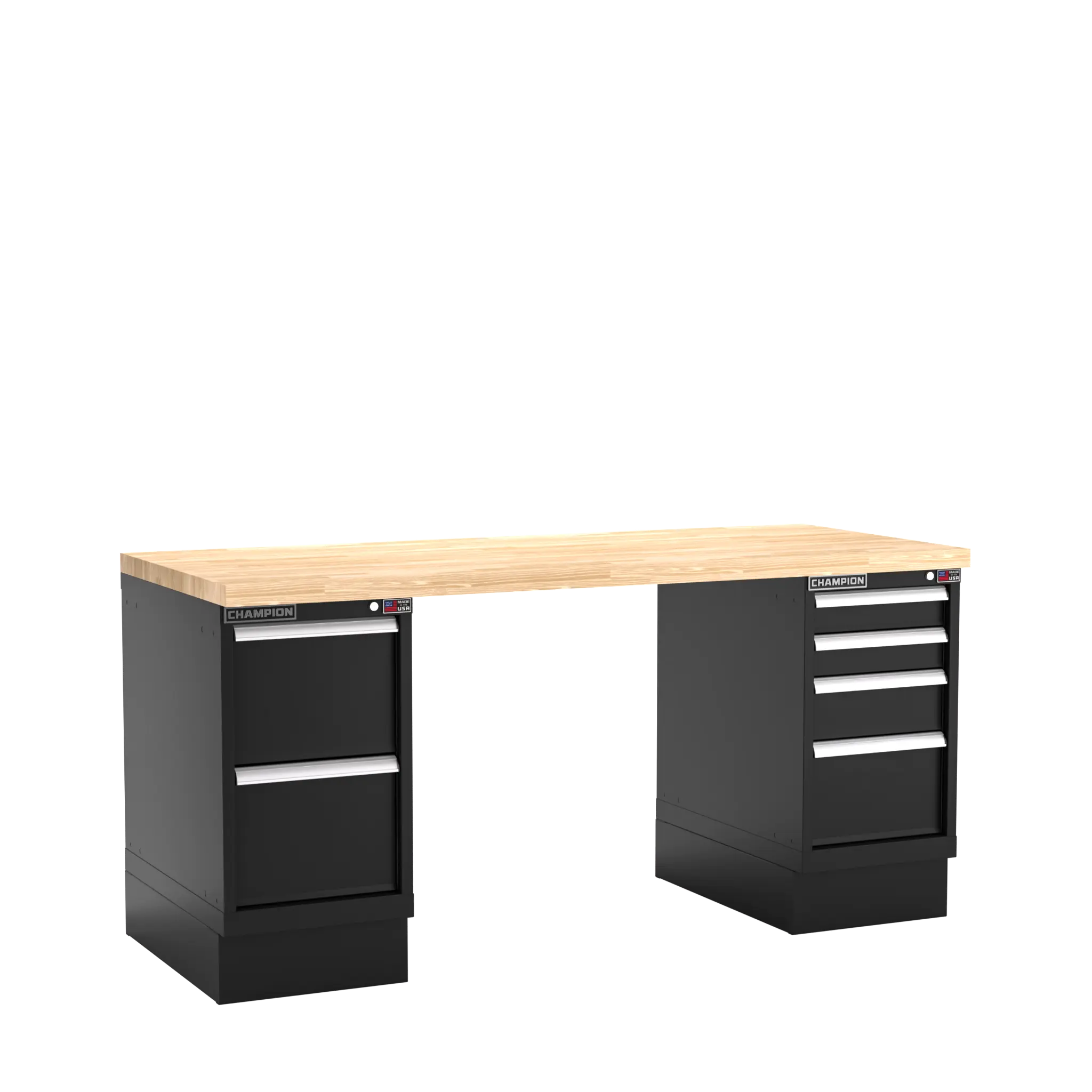 Champion Tool Industrial Workbench with Two Preconfigured 6-Drawer Cabinets, 72 W x 35-1/4 H x 30 D in - CM WB500-B7230 Champion Tool Storage