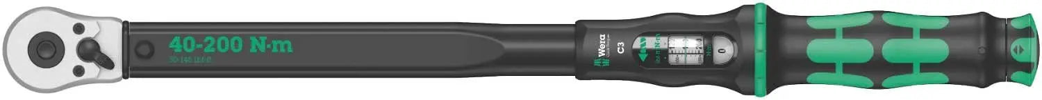 Wera Click-Torque C 3 Push R/L adjustable torque wrench for clockwise and anti-clockwise torque-control, 40-200 Nm Wera