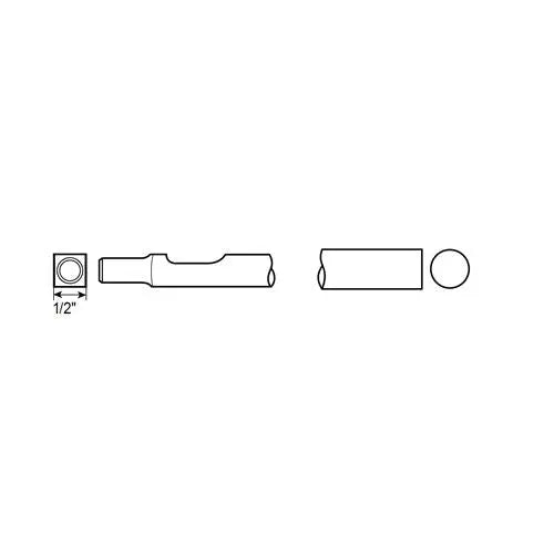 Chicago Pneumatic Blank Chisel, Shank, ISO Square 1/2 in - CP WP123994 Chicago Pneumatic