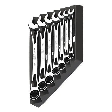SK Tools Set of 7 X-Frame 6-Point Fractional Combination Wrench - SK 80049 SK Tools