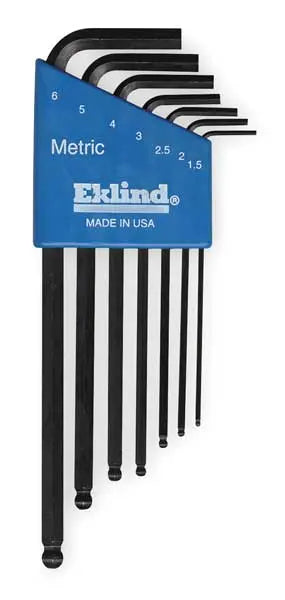 Eklind Set of 7 Long Ball End Hexagon L-Key with Holder - EK 13607 Hexagon L-Key Set Eklind