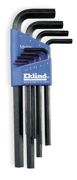 Eklind Set of 22 Hexagon L-Key Combo Pack with Plastic Index - EK 10222 Hexagon L-Key Set Eklind