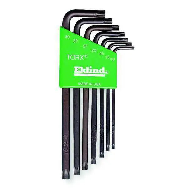 Eklind Set of 7 Bright Long Torx L-Key with Holder - EK 11907 Torx L-Key Set Eklind