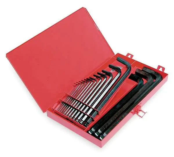 Eklind Set of 16 Ball End Long Hexagon L-Key with Metal Box - EK 13216 Hexagon L-Key Set Eklind