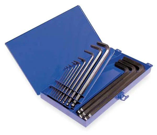 Eklind Set of 13 Ball End Long Hexagon L-Key with Metal Box - EK 13613 Hexagon L-Key Set Eklind