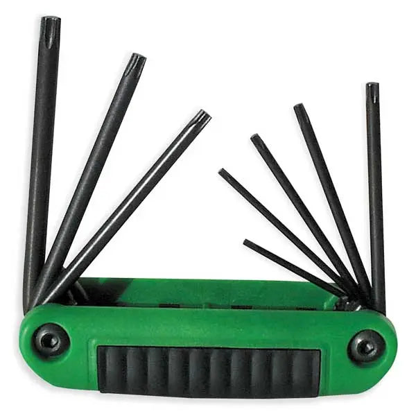 Eklind Set of 8 Ergo Fold-Up Torx Key with Handle - EK 25581 Torx Key Fold-Up Set Eklind