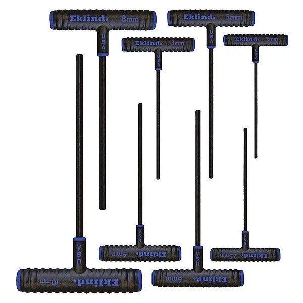 Eklind Set of 8 Power-T Hexagon Key with T-Handle - EK 64908 Hexagon Key Set Eklind