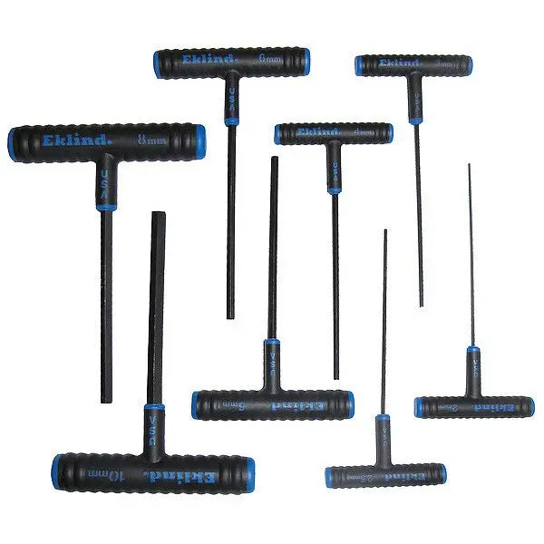 Eklind Set of 8 Power-T Hexagon Key with T-Handle - EK 64608 Hexagon Key Set Eklind