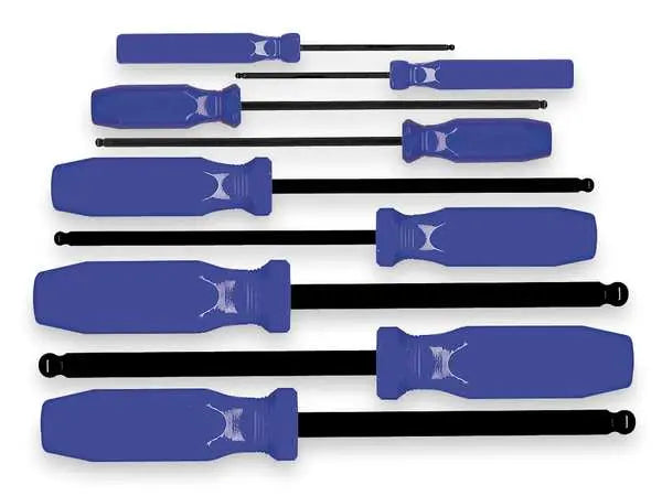 Eklind Set of 9 SD Series Ball End Hex Screwdriver 1.5 - 10mm with Pouch - EK 90609 Hex Screwdriver Set Eklind