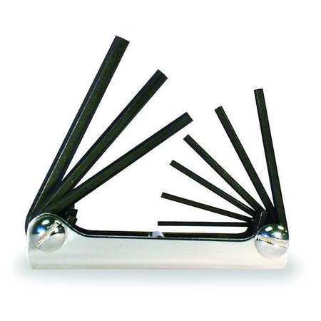 Eklind Set of 9 Fold-Up Hexagon Key with Classic Steel Handle - EK 20911 Hexagon Key Fold-Up Set