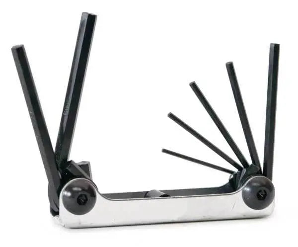 Eklind Set of 7 Fold-Up Hexagon Key with Classic Steel Handle - EK 21171 Hexagon Key Fold-Up Set Eklind