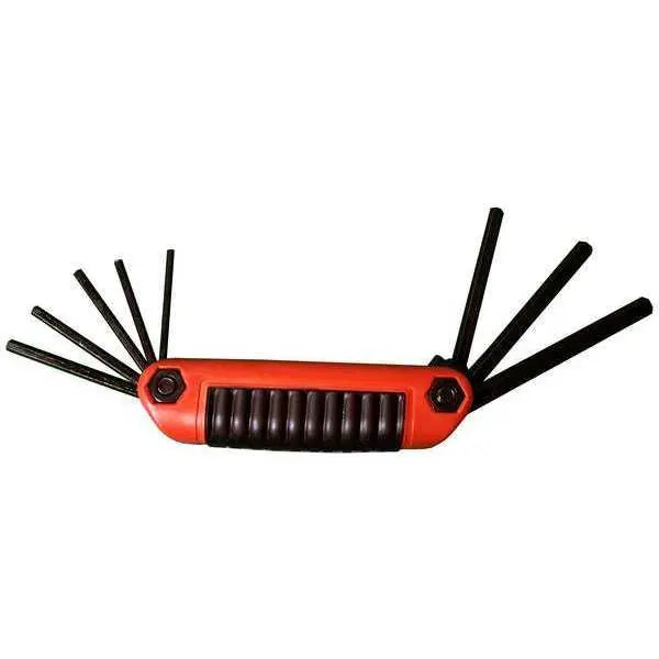Eklind Set of 9 Short Tamper Resistant Hexagon Ergo-Fold Key - EK 25910 Hexagon Ergo-Fold Key Set Eklind