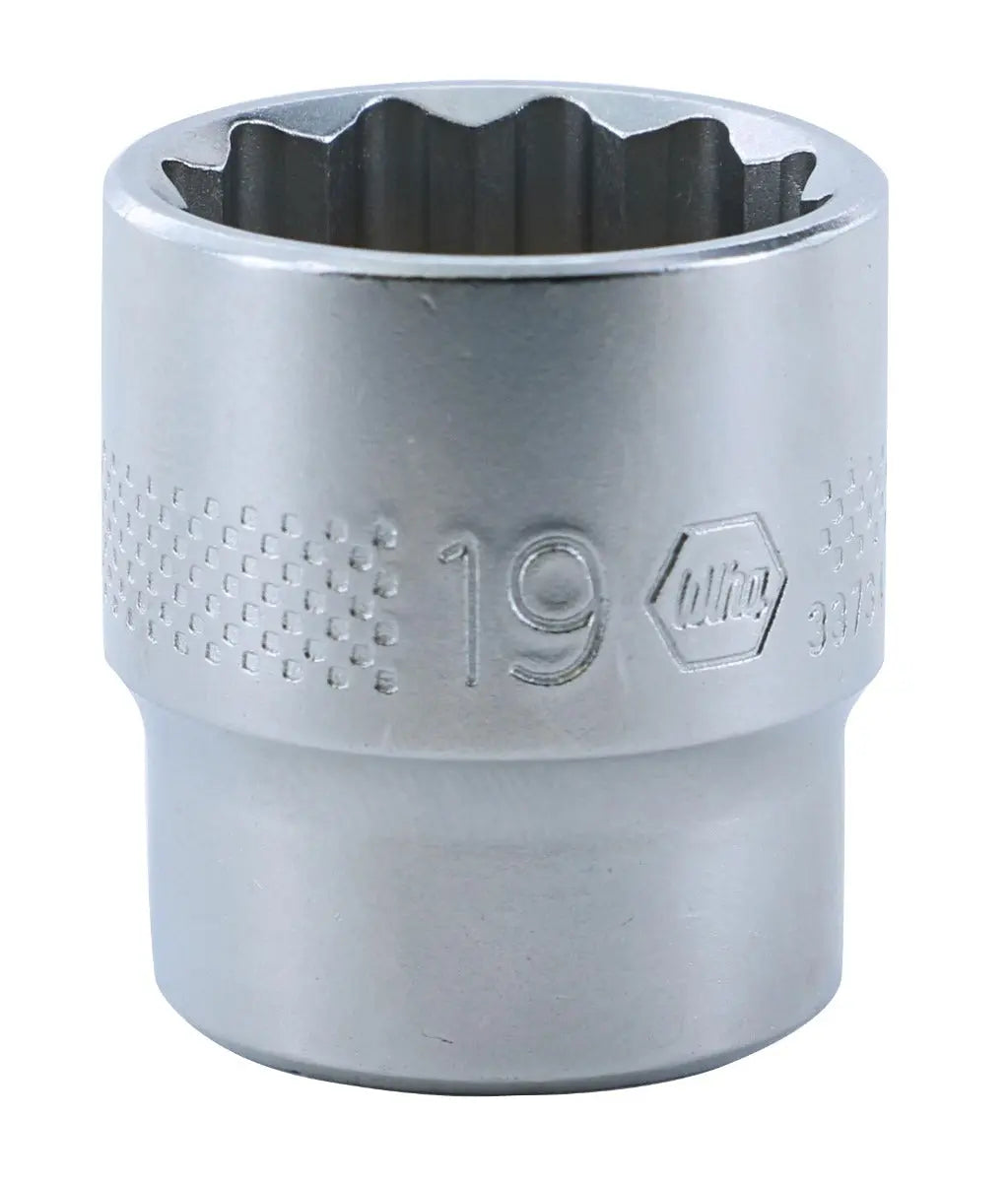 Wiha 33734, 3/8" Drive Socket, 12 Point, 19.0mm Wiha
