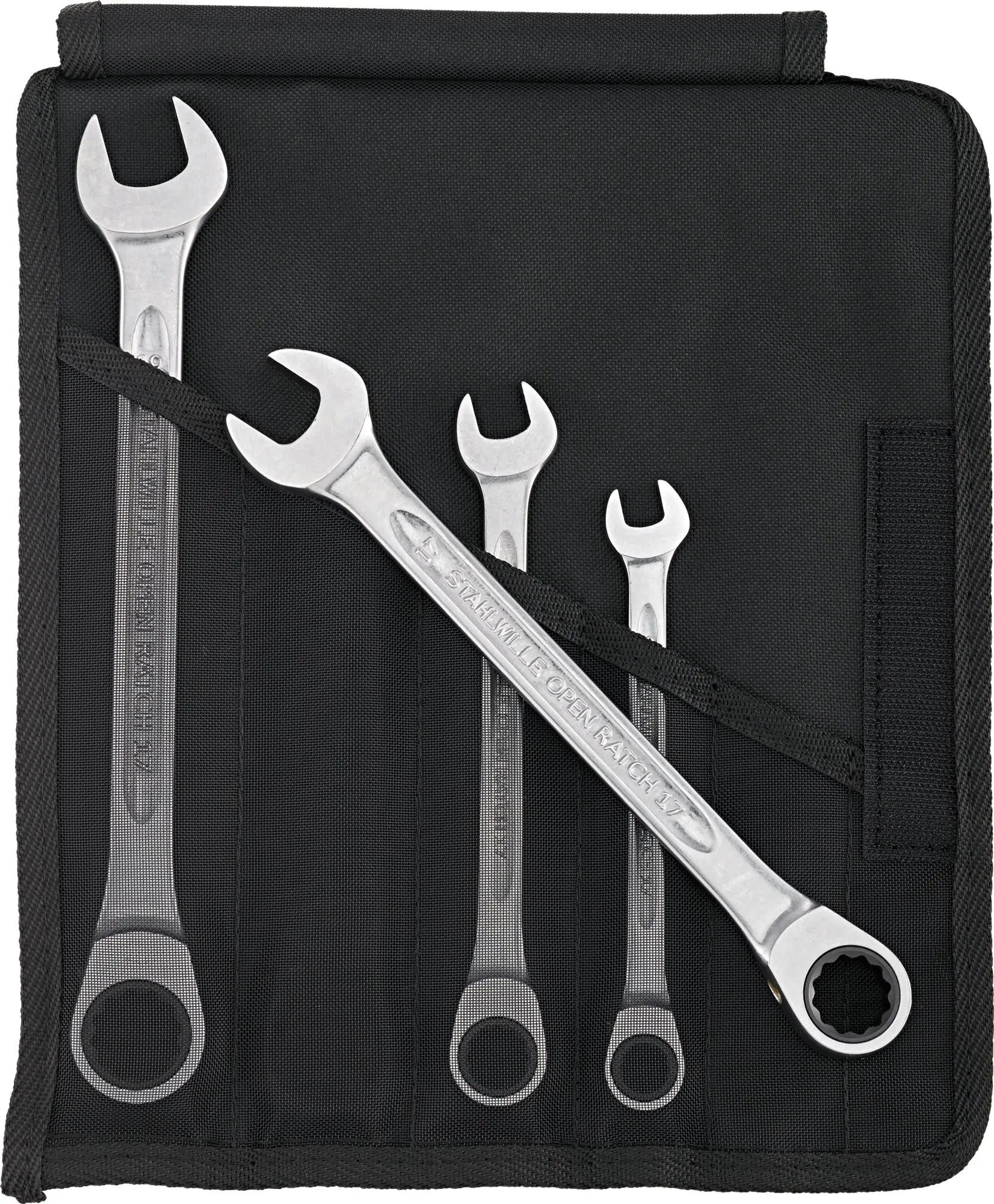 Stahlwille Set of 4 Combination Ratchet Spanner Wrench, 10 - 19mm - ST 96401704 Stahlwille