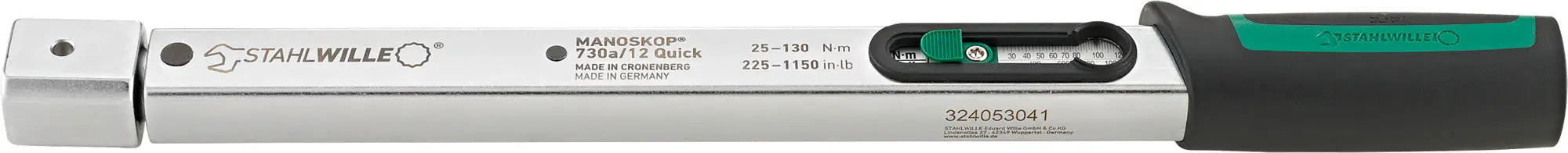 Stahlwille MANOSKOP Service Torque Wrench with Holder for Insert Tools, a/12 - ST 50584012 Stahlwille