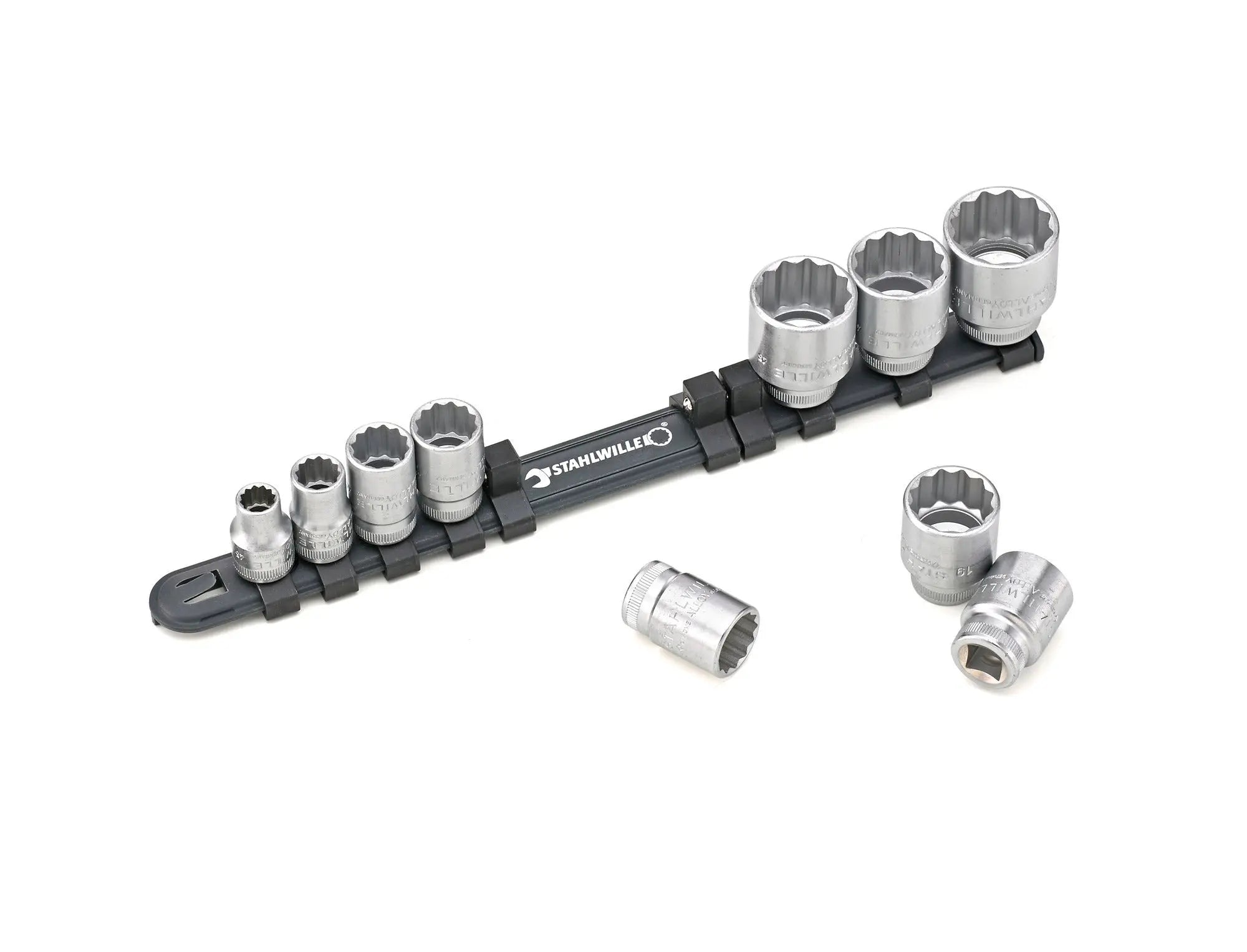 Stahlwille Set of 10 3/8 in Drive Socket with Clip Bar - ST 96052010 Stahlwille