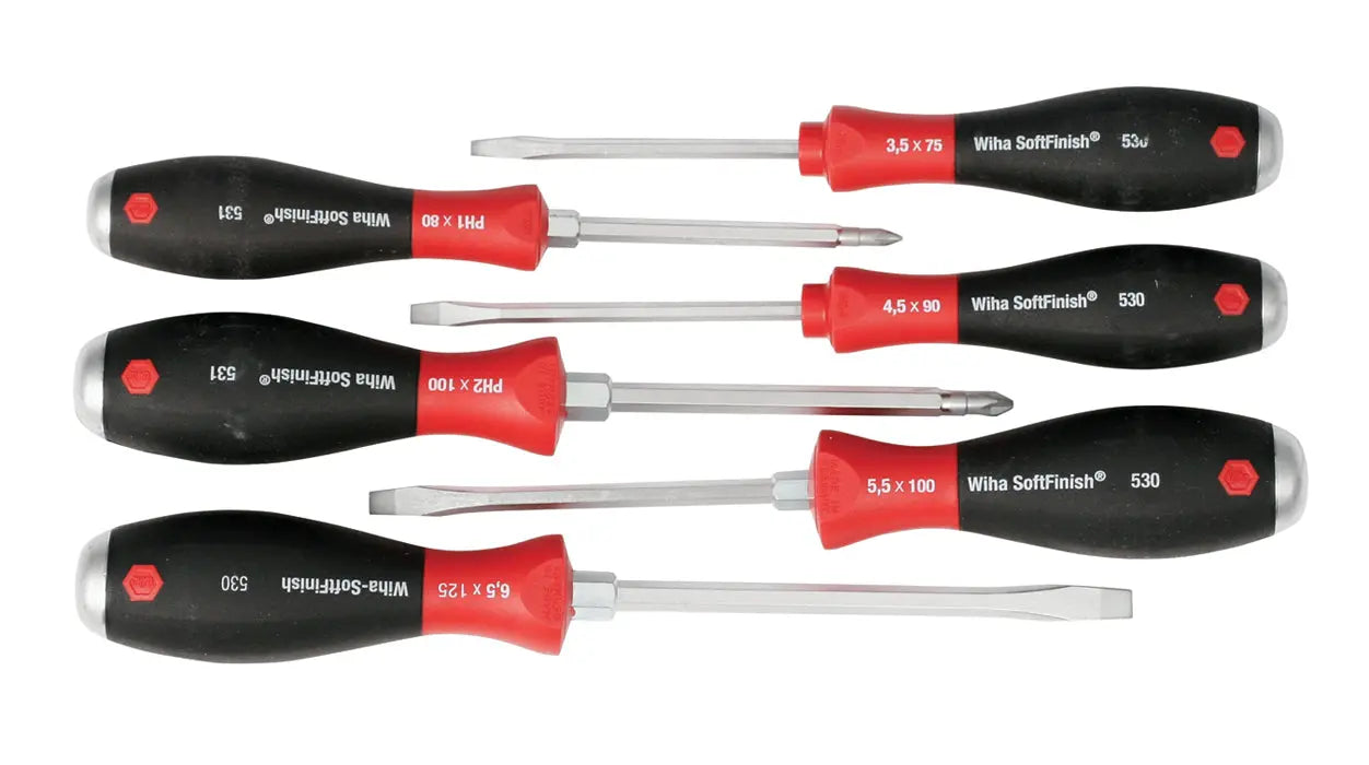Wiha 53096, SoftFinish® XHeavy Duty Slot/Ph 6Pc Set Wiha